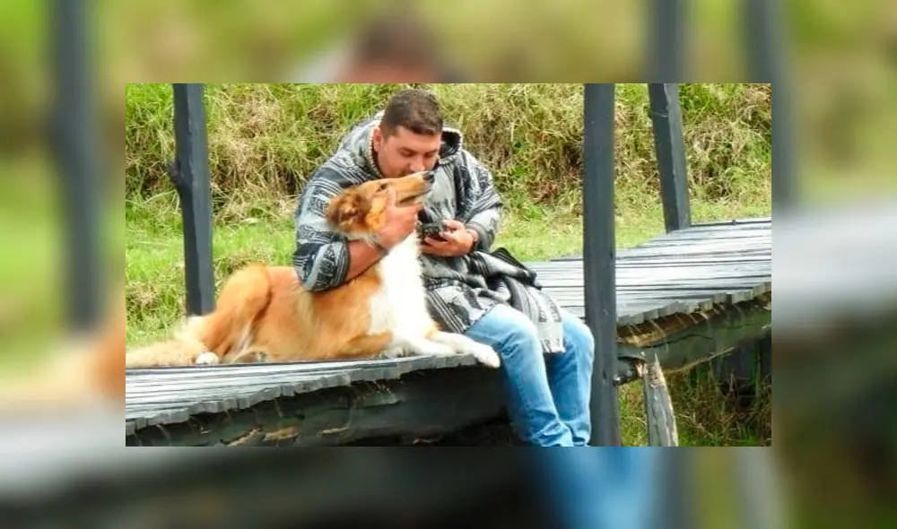 Koko junto a Daniel, su amo. Fuente: Daniel Leandro Sanabria / Facebook.