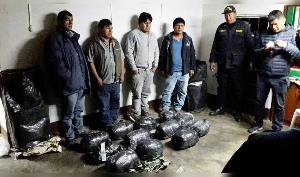 La Libertad: Hallan 72 kilos de marihuana escondidos en bodega de bus