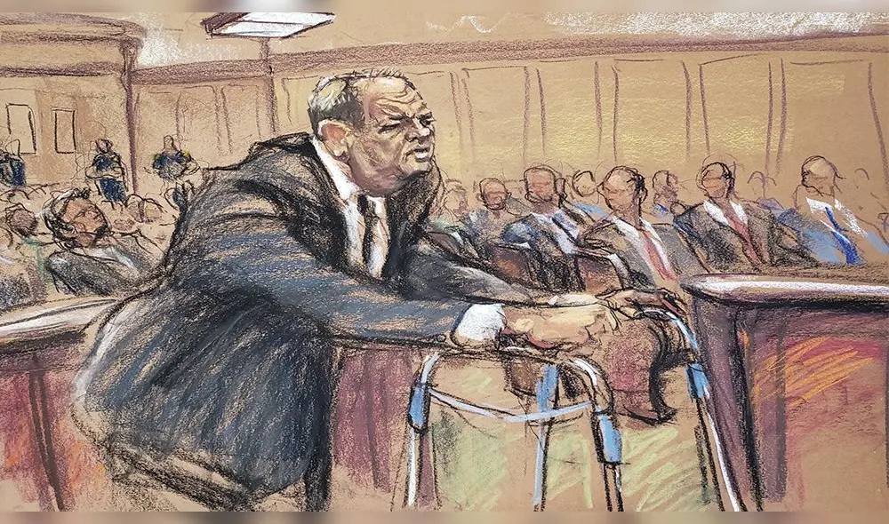 Dibujos del juicio de Harvey Weinstein