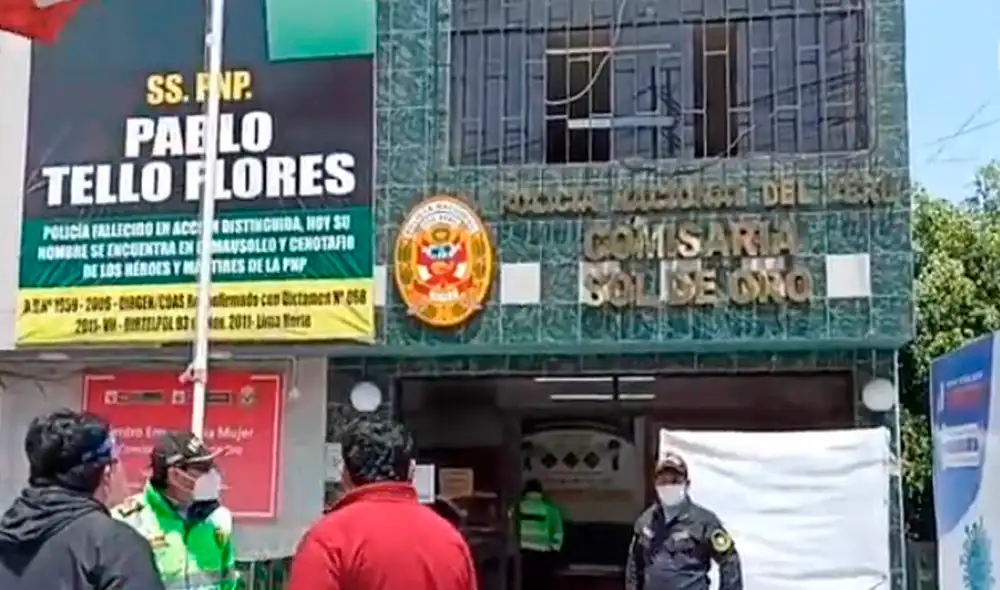 Comisaría de Sol de Oro es el escenario de la intervención de policías. Créditos: URPI-GLR.