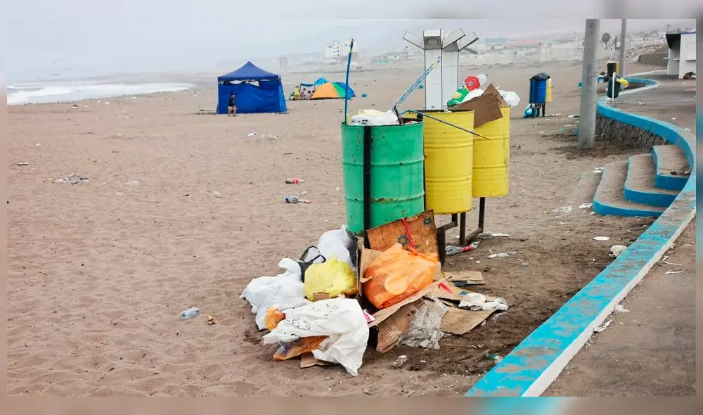 Moquegua. Playas de Ilo terminaron regadas de basura. Moquegua. Playas de Ilo terminaron regadas de basura.