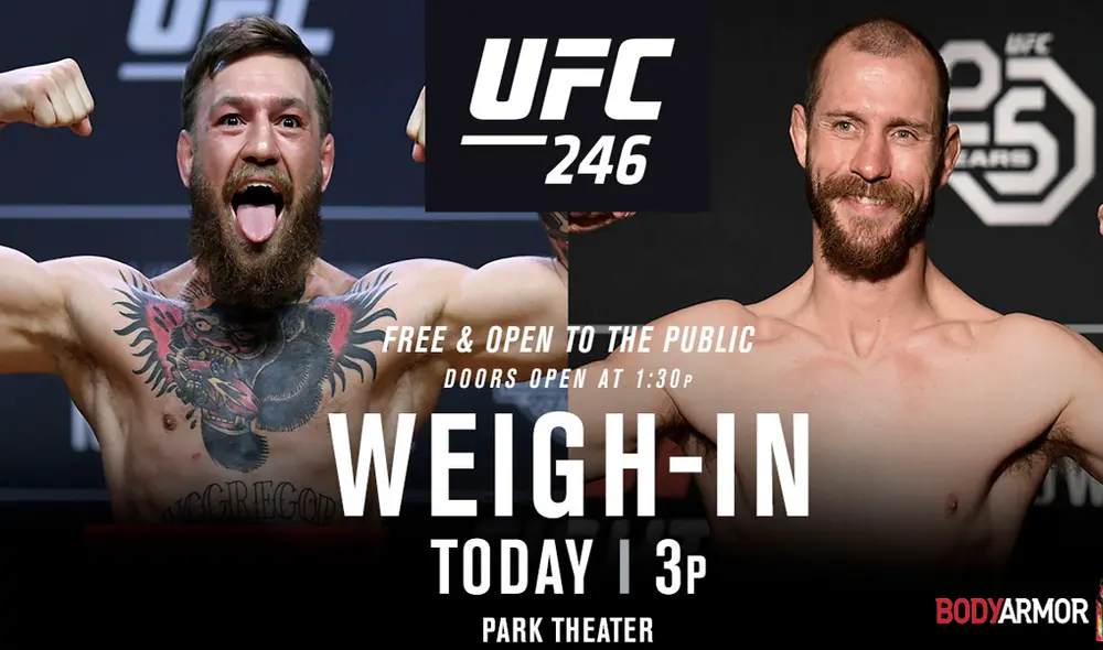 UFC 246 McGregor vs. Cowboy Cerrone | Cada vez más cerca la pelea que marcará el regreso del luchador irlandés al octágono tras un año inactivo.