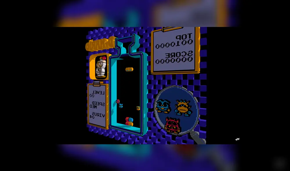 Dr. Mario visto desde atrás.