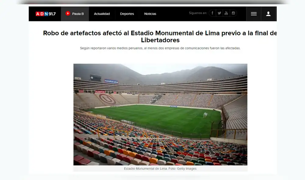 River vs Flamengo: prensa internacional informó sobre el robo en el estadio Monumental.