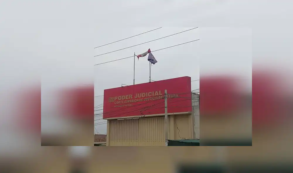 Fiestas Patrias: bandera mal colocada en Poder Judicial causa indignación