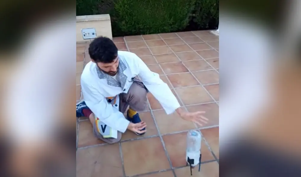 El científico mostró un divertido experimento para que los más pequeños lo puedan hacer en casa. Foto: TikTok