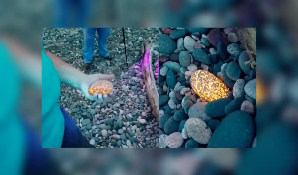 Facebook: hombre descubre extrañas piedras que se iluminan en una playa de Estados Unidos [VIDEO]