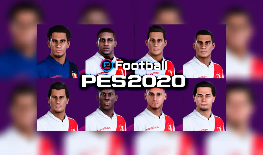 Así se ven los rostros de la Selección Peruana de Fútbol en PES 2020.