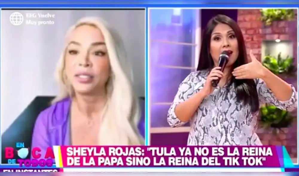 “Estamos hablando de reina a reina, por aquí la Reina de la papa y por allá: la ‘Reina de los filtros’”, dijo. (Foto: Captura) “Estamos hablando de reina a reina, por aquí la Reina de la papa y por allá: la ‘Reina de los filtros’”, dijo. (Foto: Captura)