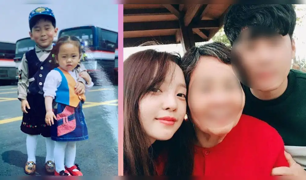 Fotos de Goo Hara y su familia.