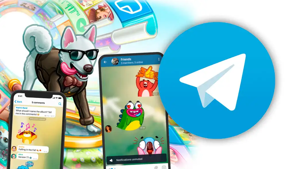 Telegram sigue sacando ventaja a WhatsApp con más funciones útiles. Emojis animados, filtros inteligentes de búsqueda por frases y hasta comentarios en los canales de grupo. Foto: Telegram