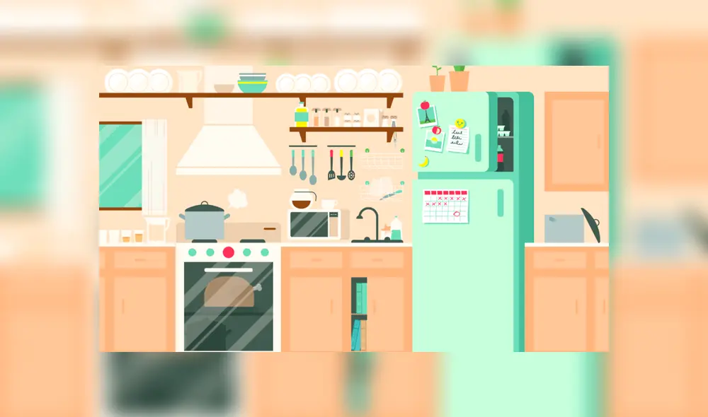 Desliza las imágenes hacia la izquierda para hallar los objetos que se esconden en la cocina. Foto: Televisa. News.