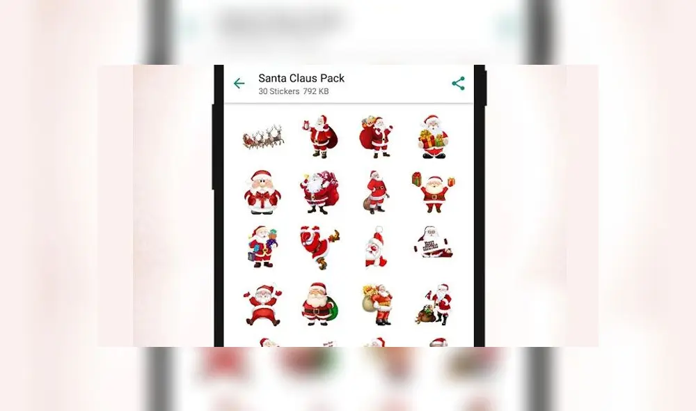 Stickers de Navidad de WhatsApp.