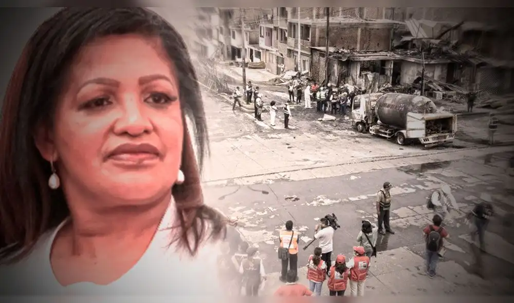 La madre del futbolista llegó a Villa El Salvador a brindar ayuda a los afectados tras la explosión.