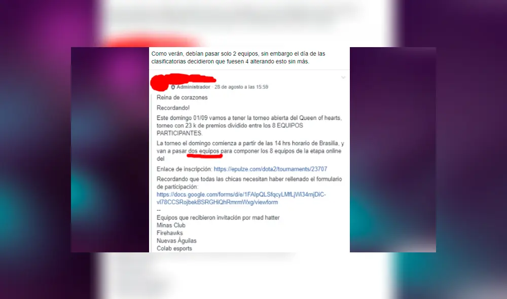 Equipo peruano femenino de Dota 2 es retirado repentinamente de torneo brasileño. Equipo peruano femenino de Dota 2 es retirado repentinamente de torneo brasileño.