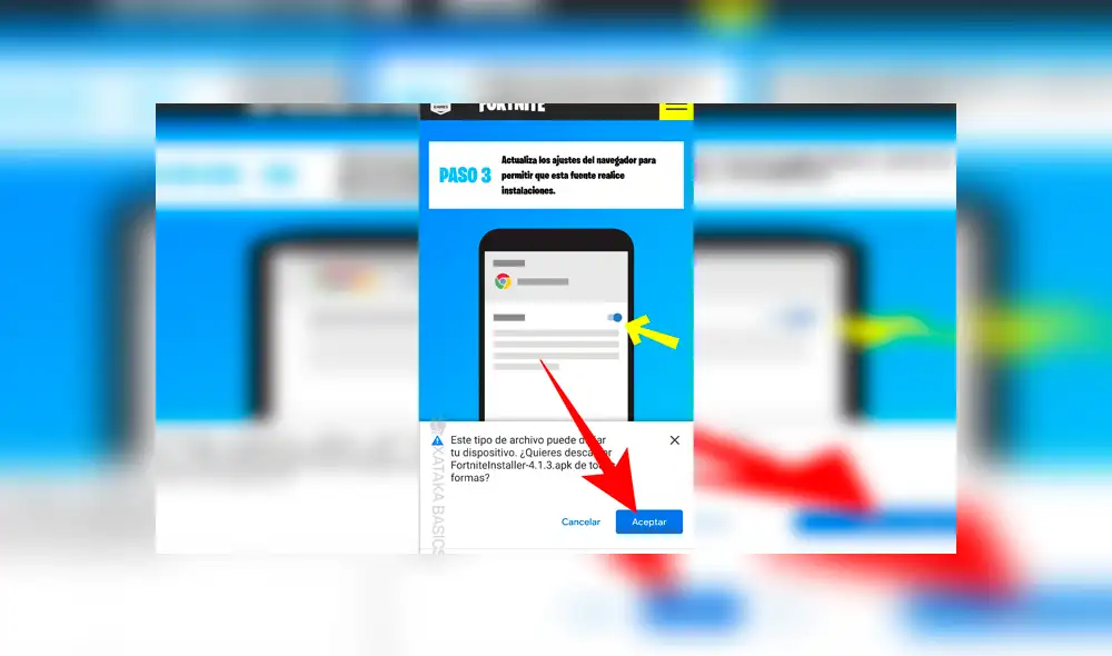 Desliza las imágenes hacia la izquierda para saber cómo instalar Fortnite Temporada 4 en Android. Imágenes: Xataka.