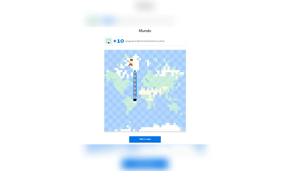 Así luce el Snake de Google Maps mientras se está jugando una partida.