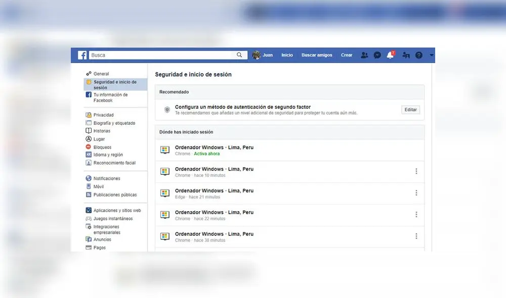 Al saber esta información podemos evitar que nuestros datos de Facebook sean vulnerados.
