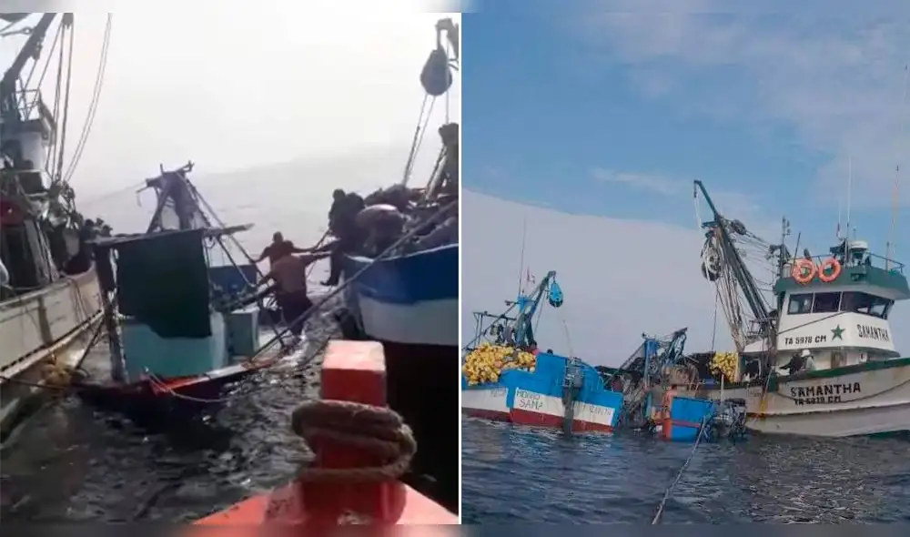 Tacna. Los tripulantes de diferentes embarcaciones apoyaron a los pescadores afectadores. Foto: La República Tacna. Los tripulantes de diferentes embarcaciones apoyaron a los pescadores afectadores. Foto: La República