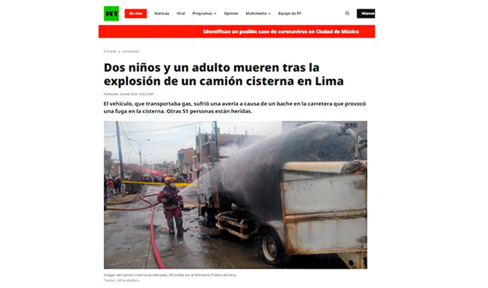 Así informó la prensa internacional sobre el incendio en Villa El Salvador