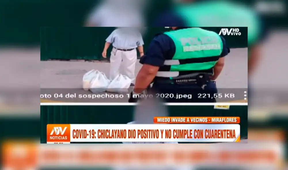 El sujeto no respeta el aislamiento social.  Foto: Captura