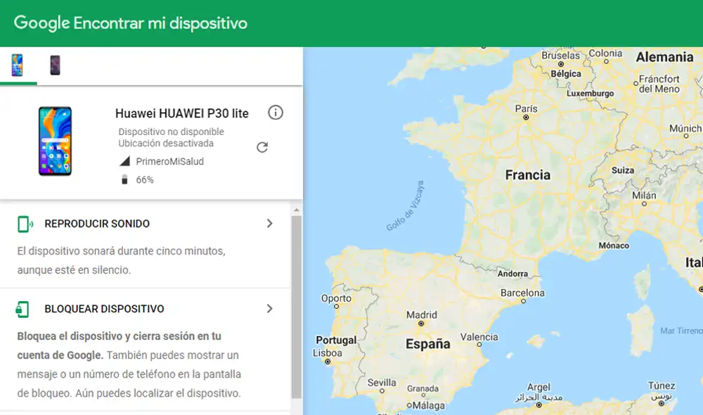 Cómo localizar un móvil Android. | Foto: Google
