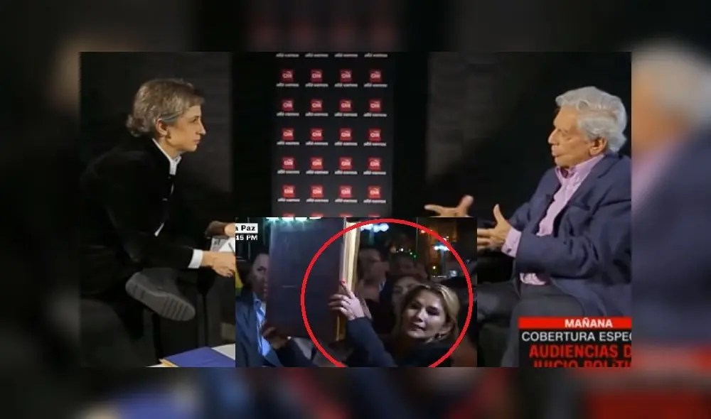 MVLL tuvo acalorada discusión con periodista de CNN. Foto: Captura. MVLL tuvo acalorada discusión con periodista de CNN. Foto: Captura.