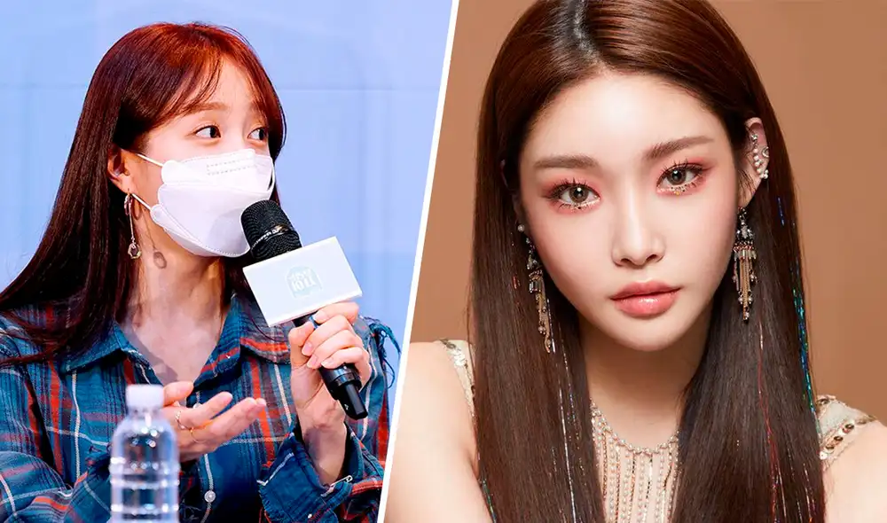 Hani habla de Chungha en el evento con prensa de Running Girls. Foto: composicion/Dispatch Hani habla de Chungha en el evento con prensa de Running Girls. Foto: composicion/Dispatch