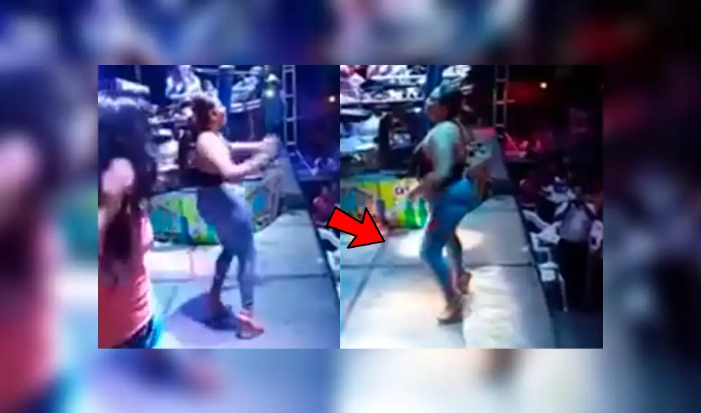 Facebook viral: mujer cae del escenario, mientras bailaba sensual cumbia [VIDEO]