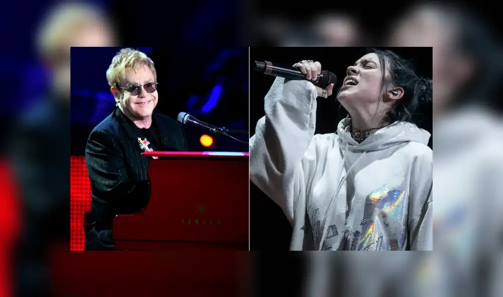Elton John y Billie Eilish. Foto: Composición Elton John y Billie Eilish. Foto: Composición