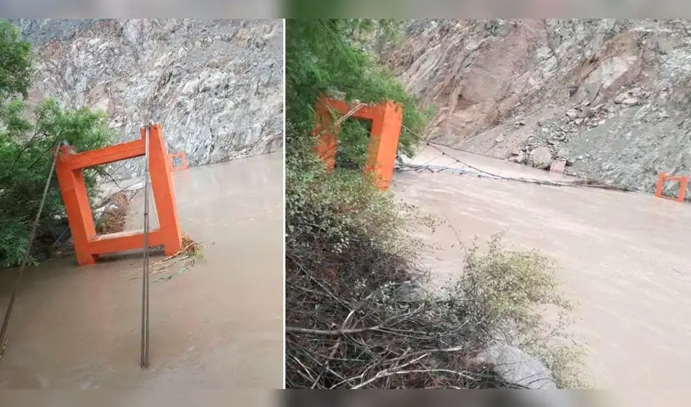 Arequipa: 40 familias quedan aisladas por colapso de puente en La Unión [VIDEO]