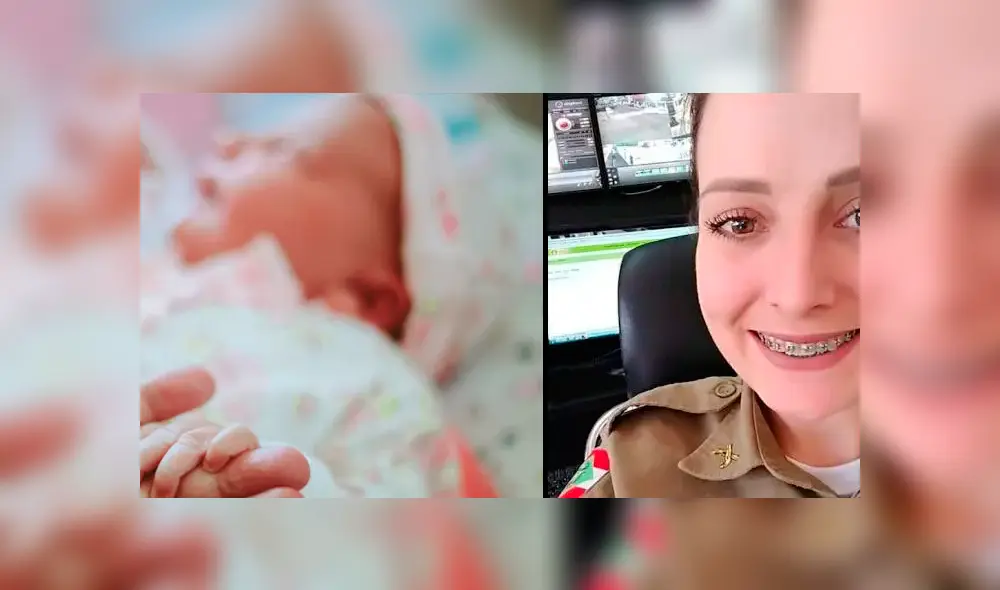 La soldado Chaiana Knorek se encontraba de turno cuando recibió la llamada de unos padres desesperados. Foto: Composición La soldado Chaiana Knorek se encontraba de turno cuando recibió la llamada de unos padres desesperados. Foto: Composición