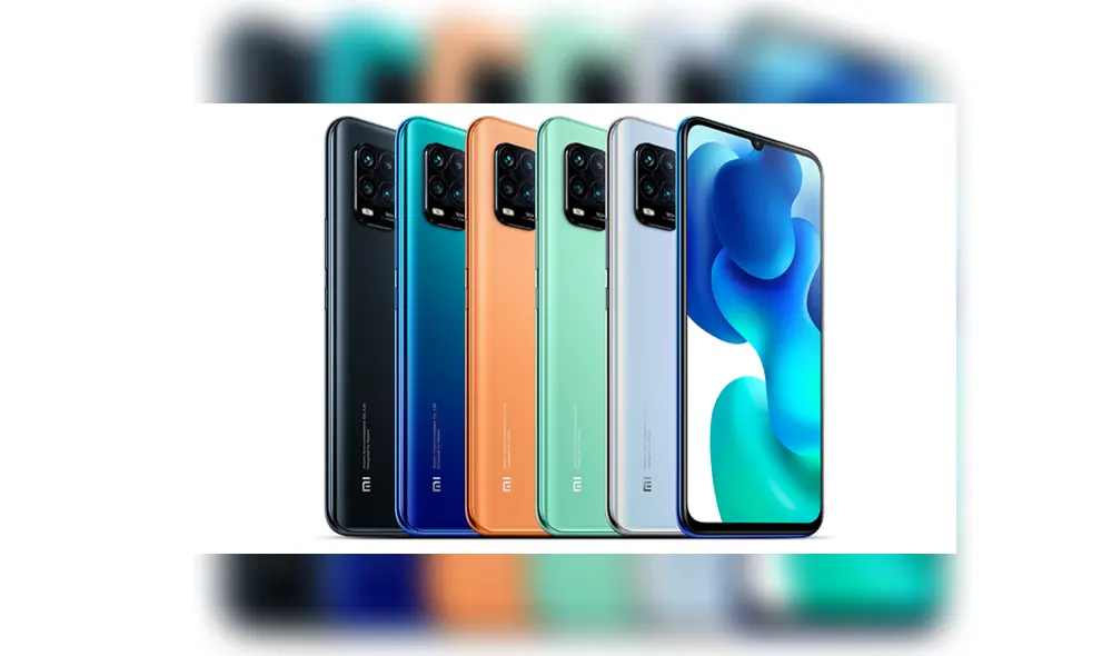 El Xiaomi Mi 10 Youth Edition estará disponible en color verde, naranja, azul, blanco y gris oscuro.