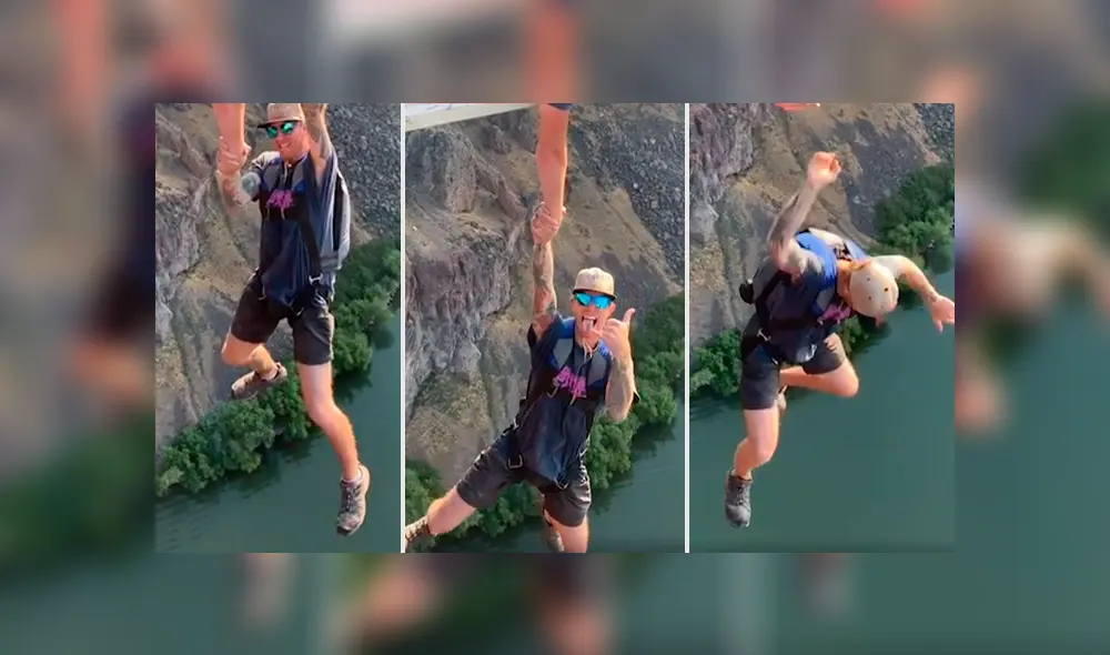 Joven realiza reto extremo en el aire y sucede lo impensado. Joven realiza reto extremo en el aire y sucede lo impensado.