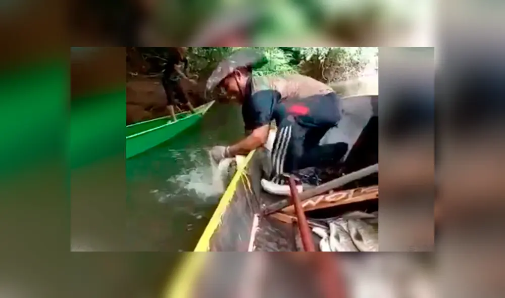 Hombre ingresa a misterioso lago para pescar.