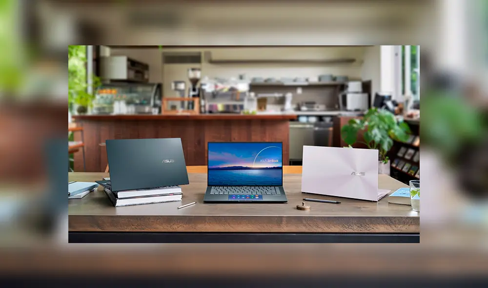 Zenbook 14 Ultralight está dedicada a la portabilidad y su peso es de 980 gramos. Foto: ASUS.