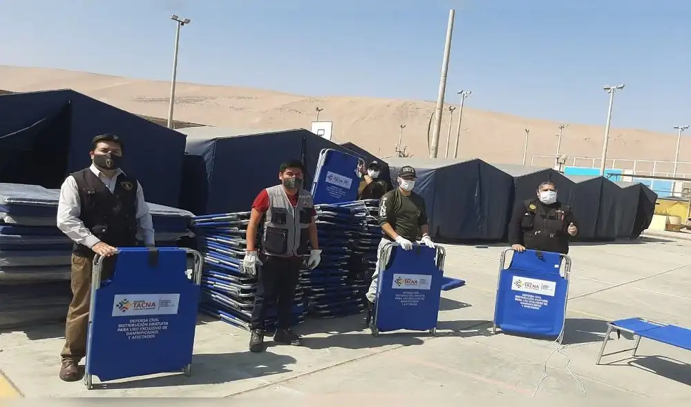 Entregaron camas para habilitar zona de aislamiento para casos COVID-19 en penal de Tacna. Entregaron camas para habilitar zona de aislamiento para casos COVID-19 en penal de Tacna.
