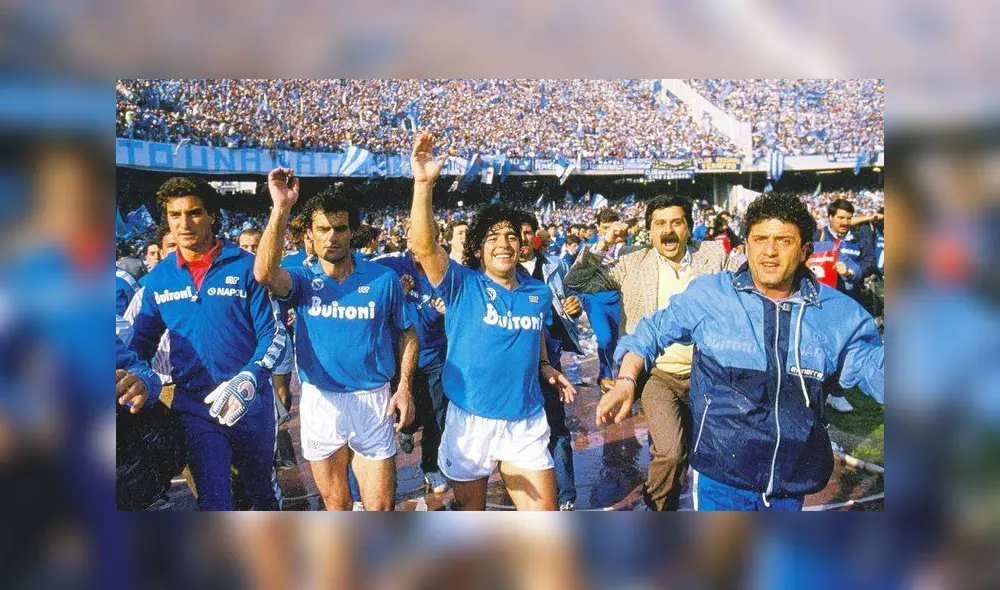 El 'Pelusa' se convirtió en ídolo del Napoli tras ganar el scudetto en 1987. Foto: Infobae