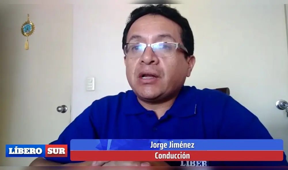 Jorge Jiménez en la conducción de Líbero Sur. Jorge Jiménez en la conducción de Líbero Sur.