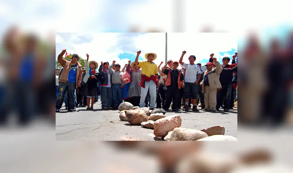 Cajamarca: pobladores de Huambocancha Alta realizan paro contra Yanacocha