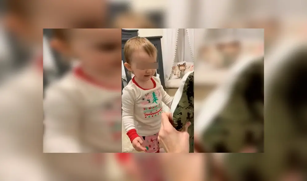 YouTube viral: bebé tiene tierna reacción al ver muñeco con rostro de su papá que está en el ejército YouTube viral: bebé tiene tierna reacción al ver muñeco con rostro de su papá que está en el ejército