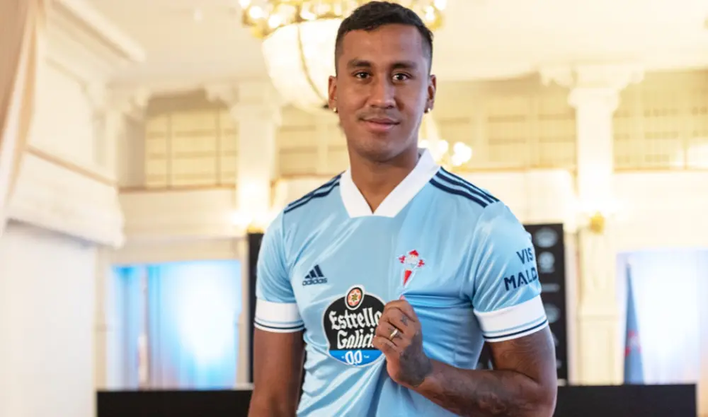 Renato Tapia posó con la camiseta del Celta de Vigo. (Créditos: Twitter Renato Tapia)