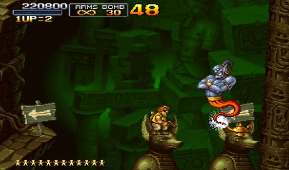 El truco funciona en la segunda misión de Metal Slug 2. Foto: Captura de YouTube
