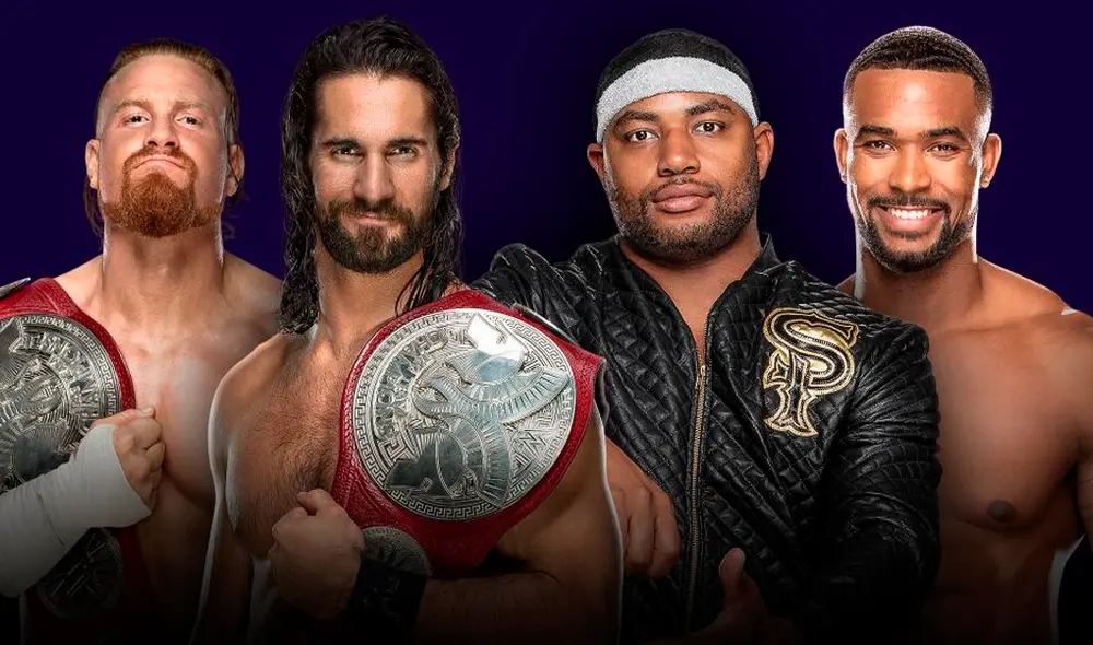 Seth Rollins y Buddy Murphy vs. The Stree Profits por el título en parejas de Raw en Super ShowDown 2020. | Foto: WWE