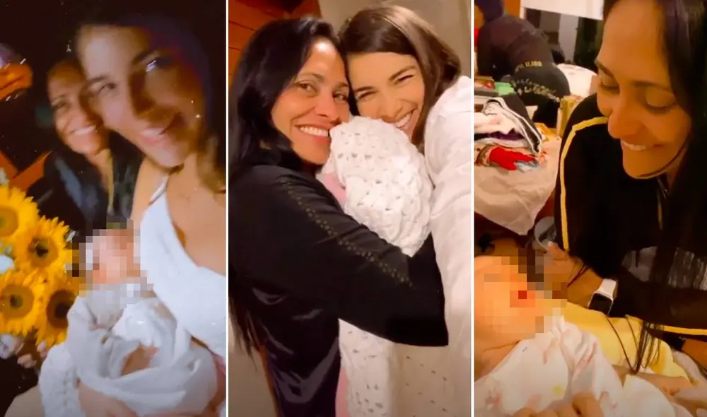 “Aquí estamos con mi mami, con la abuelita y con Larita. Es el momento más feliz del día, me parece mentira”, dijo Korina Rivadeneira. Foto: captura Instagram “Aquí estamos con mi mami, con la abuelita y con Larita. Es el momento más feliz del día, me parece mentira”, dijo Korina Rivadeneira. Foto: captura Instagram