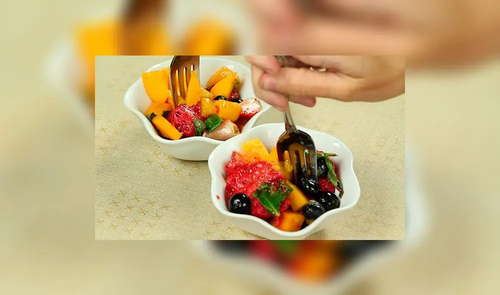 Ensalada de frutas con un sabor refrescante