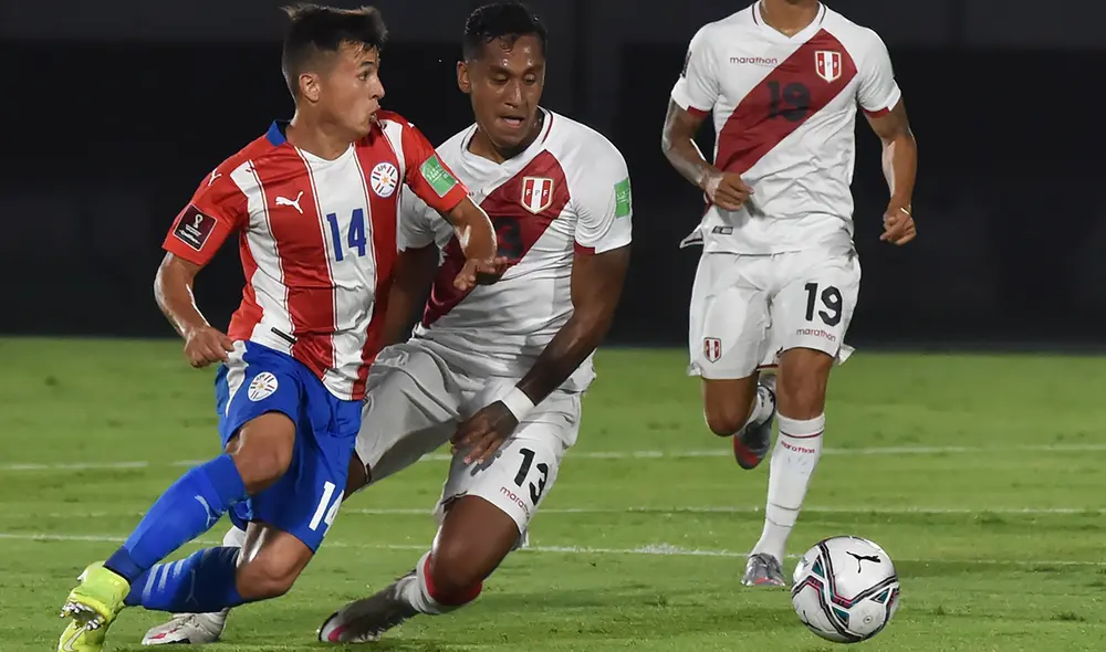 Peru y Paraguay juegan en Asunción la primera fecha de las Eliminatorias a Qatar 2022. Foto: AFP