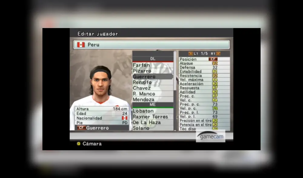 Selección peruana: La evolución física de los futbolistas de Perú en PES Selección peruana: La evolución física de los futbolistas de Perú en PES