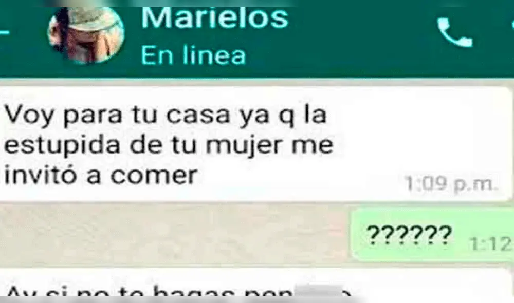 WhatsApp: Creyó que chateaba con su "trampa", pero se trababa de su esposa [FOTOS]