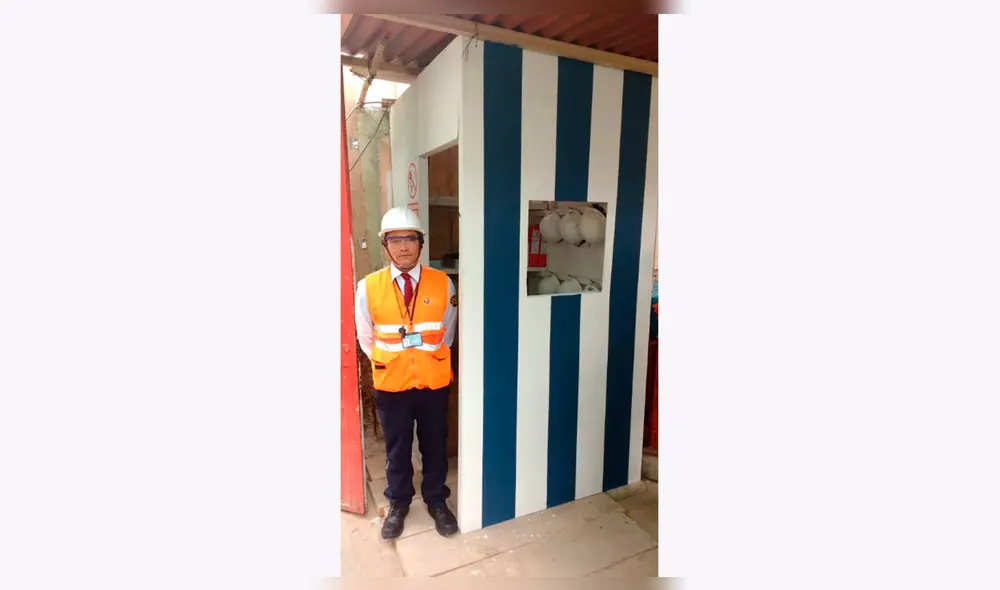 Alianza Lima: obra de construcción civil lleva los colores del club. Foto: Twitter @icutolo